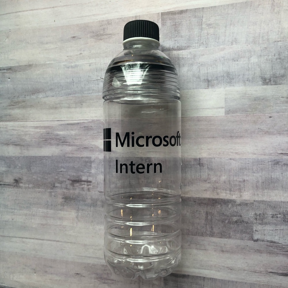 MICROSOFT Intern Logo Branded Water Bottle RARE - Picture 5 of 6